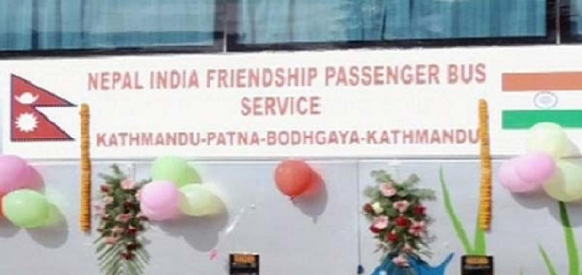 Bus service connecting Kathmandu-Bodhgaya flagged off