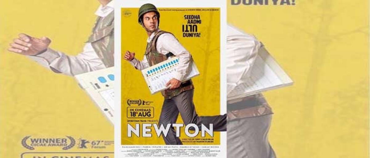 Political satire Newton is India’s entry for Oscars