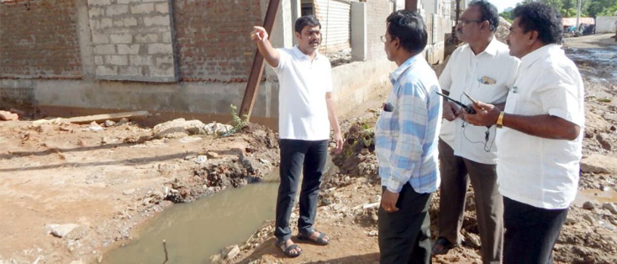 Drain out stagnated rain water, officials were told by Commissioner J Nivas
