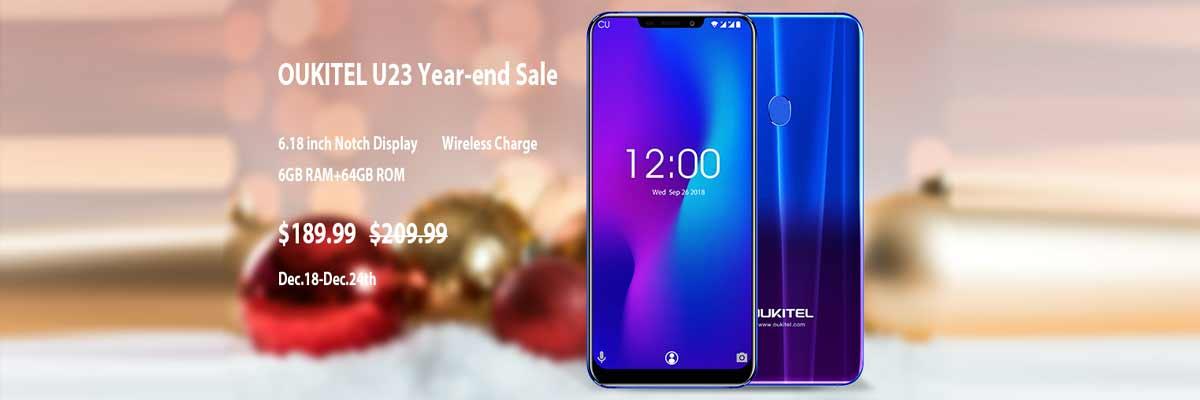 OUKITEL U23 Year-end Sale at just $189.99, 6GB RAM with 16MP Camera