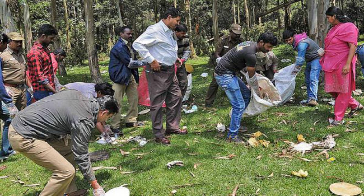 Officials on mission to clear forest of plastic heaps