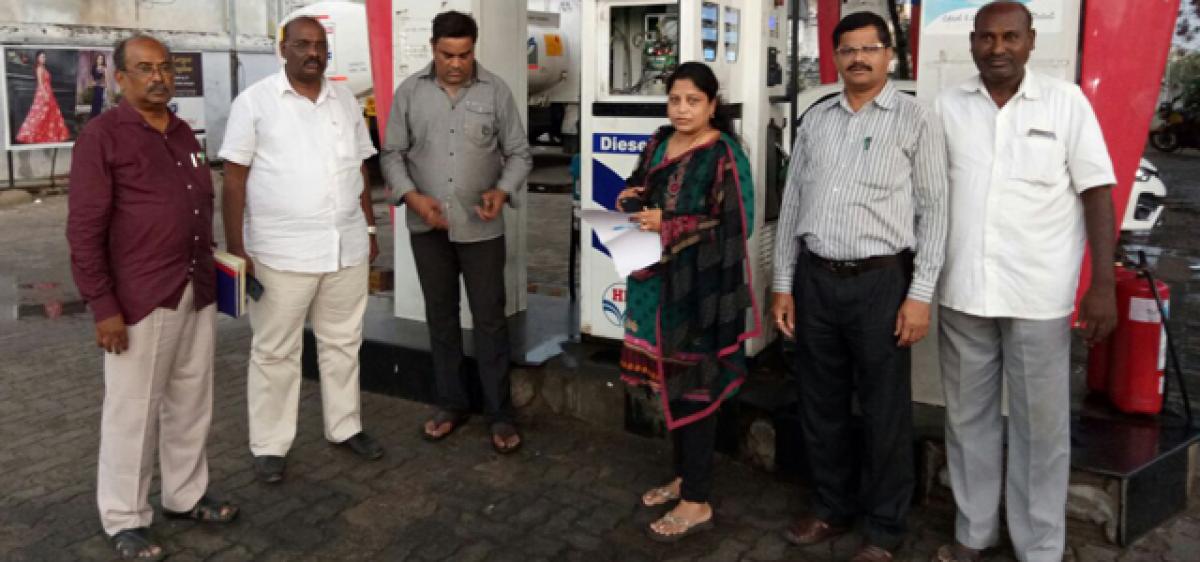 Petrol bunk seized at Gollapudi