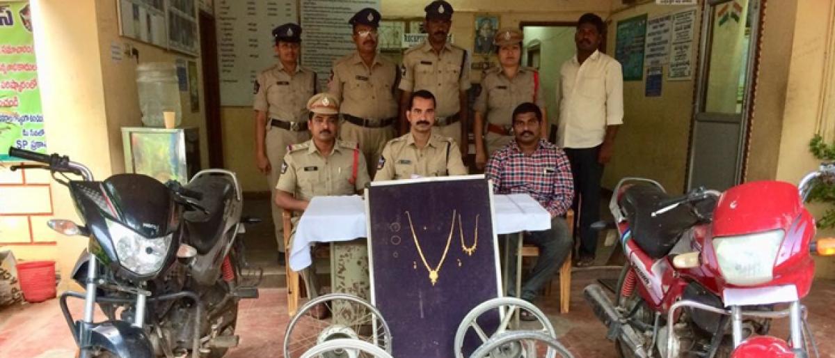 Juvenile arrested for thefts, property recovered: Ongole police