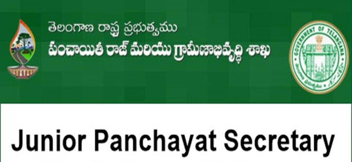 Junior panchayat secretaries exam on October 10