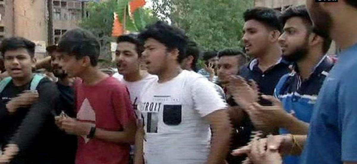 Paper leak: Students protest outside CBSE office