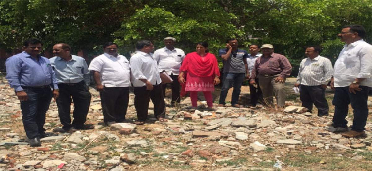 Corporator inspects GHMC Park