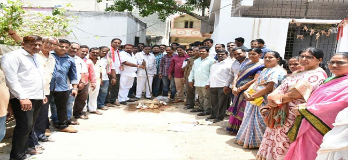 Stone laid for CC road works