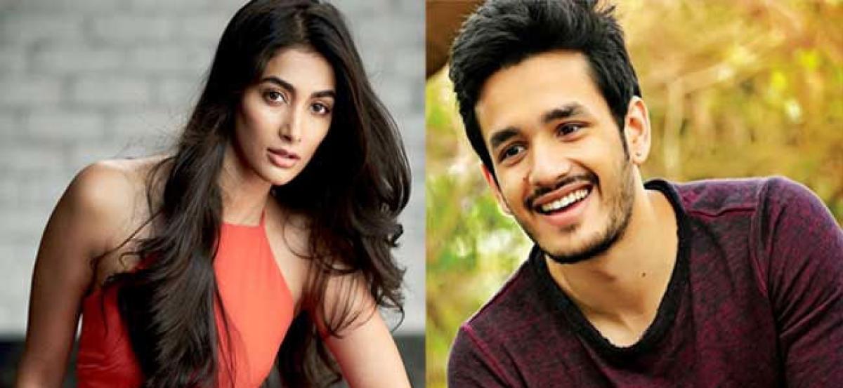 Pooja Hegde With Akhil Akkineni