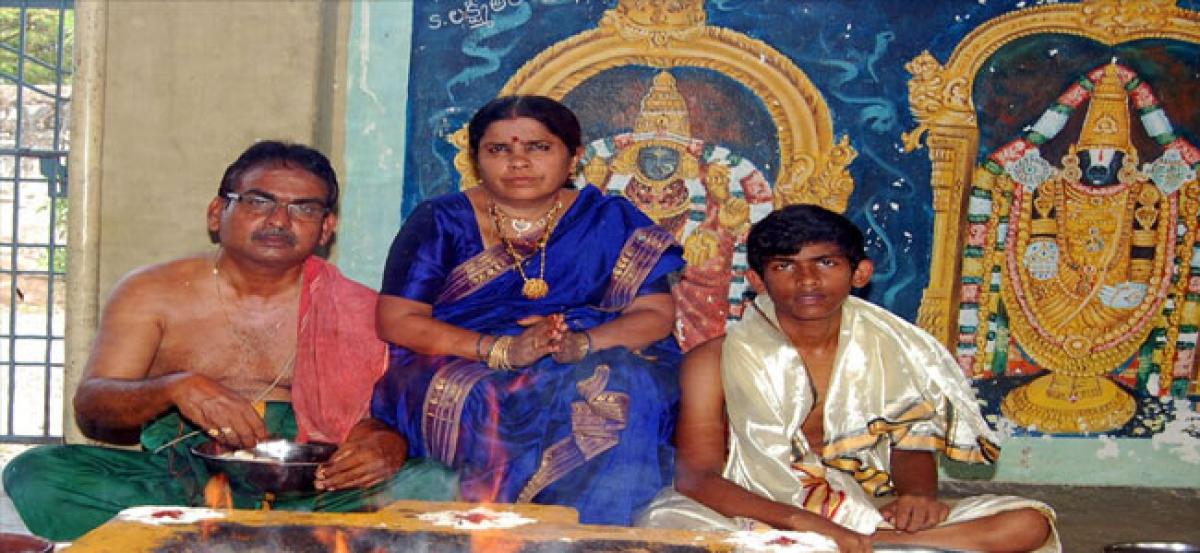 Ganpathi homam performed in Rajamahendravaram