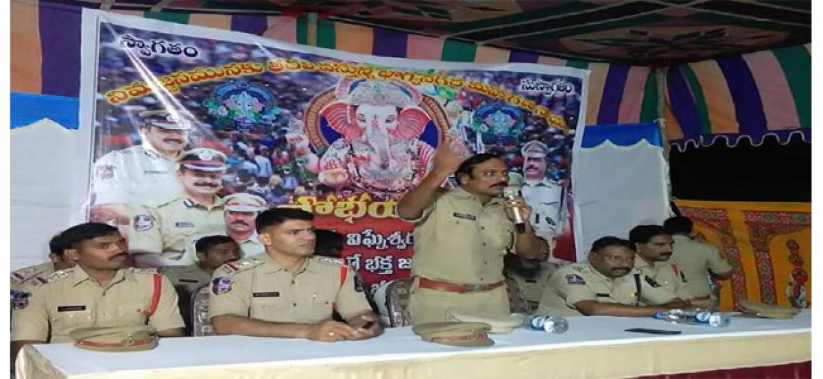 Police hold coordination meeting with Lalithabagh Ganesh pandal organisers