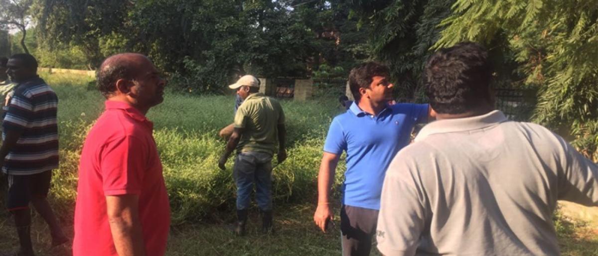 Residents clean up park