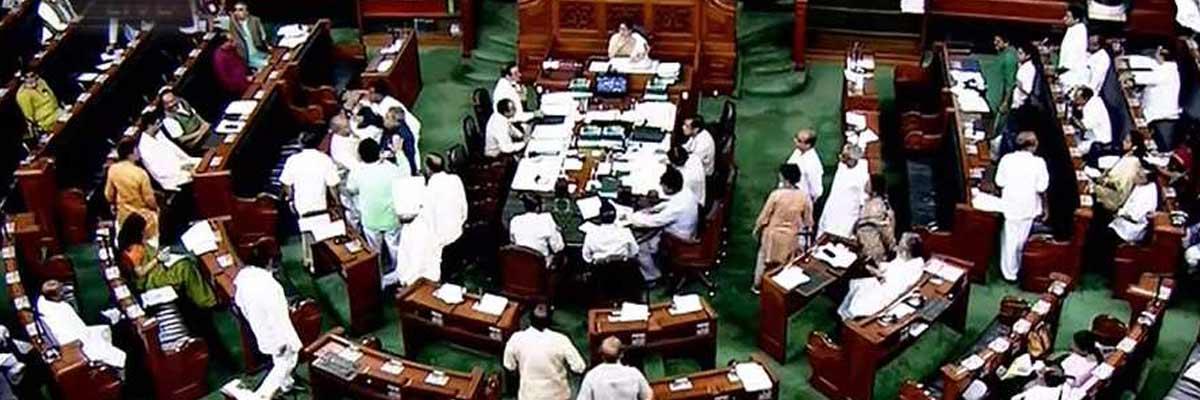 Lok Sabha adjourned till 2 PM amid Opposition din