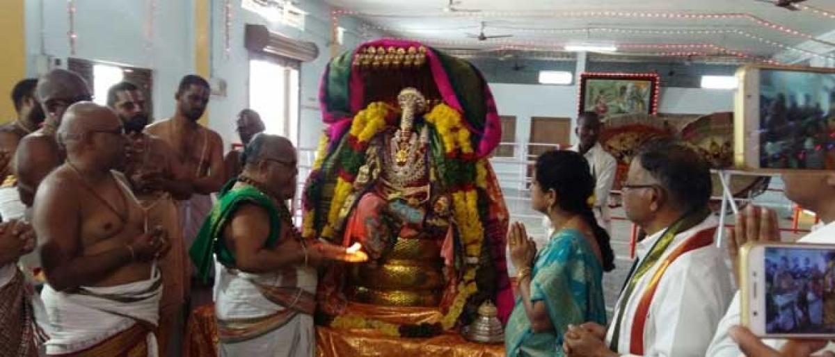 Pathagutta temple Brahmotsavams begin