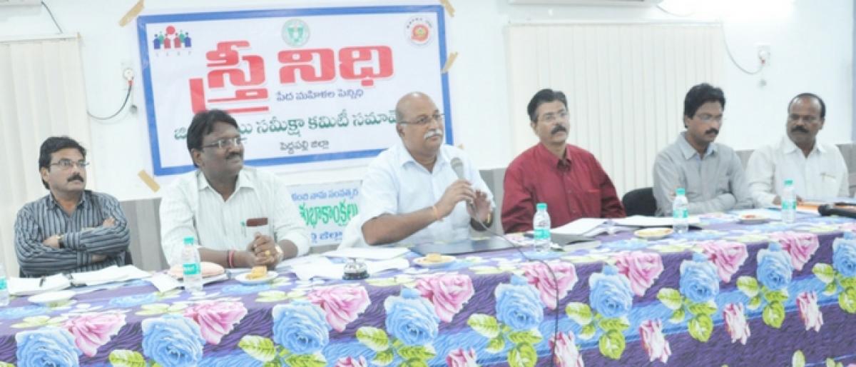 7 crore sanctioned under Stree Nidhi to Peddapalli district