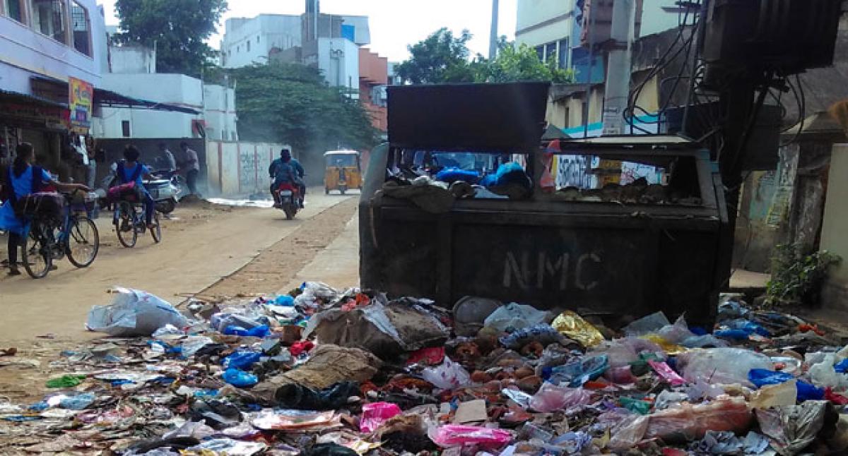 Garbage piles up on Nellore city streets