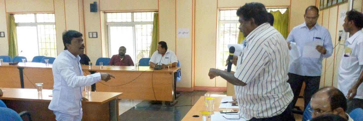 Pithapuram Municipal Council meet witnesses war of words