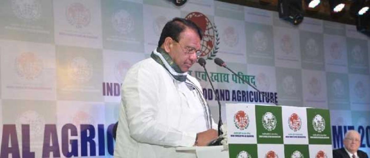 Pocharam receives agri award on behalf of KCR