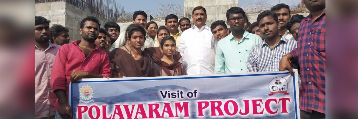 CRR college students visit Polavaram