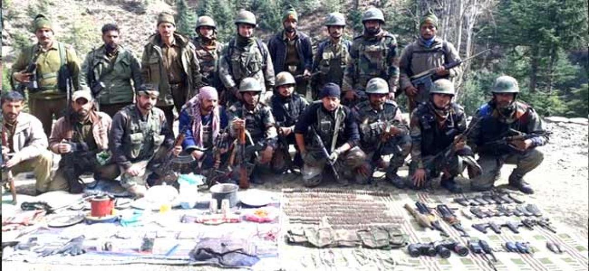 Police busts militant hideout; huge cache recovered