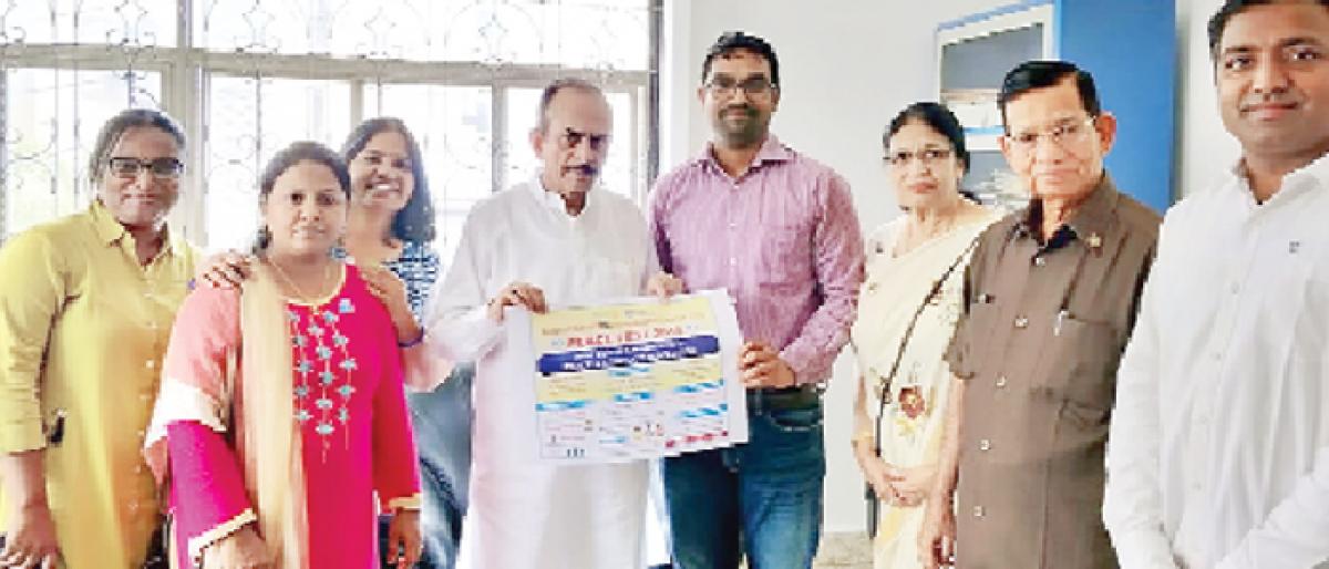Dy CM Mohammed Mahmood Ali releases poster of school competitions