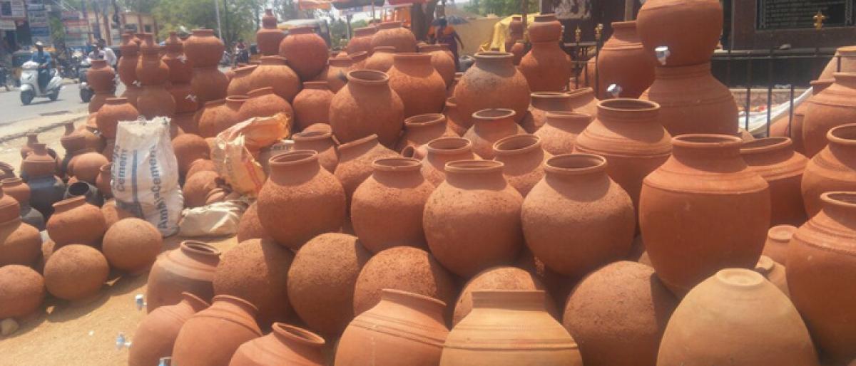High demand for earthen pots in Palamur
