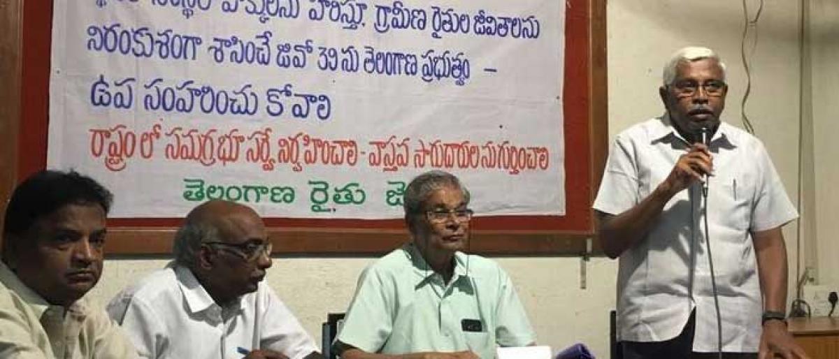 Telangana tries to restore zamindari system: Prof Kodandaram