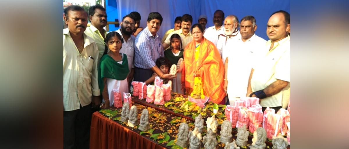 Call to promote clay idols to save nature in Bhimavaram