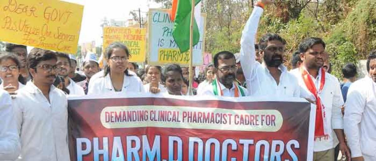 Pharm D students’ protest intensifies