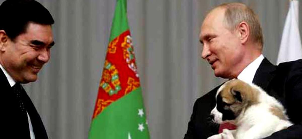 Putin gets a new puppy as birthday gift from Turkmenistans President
