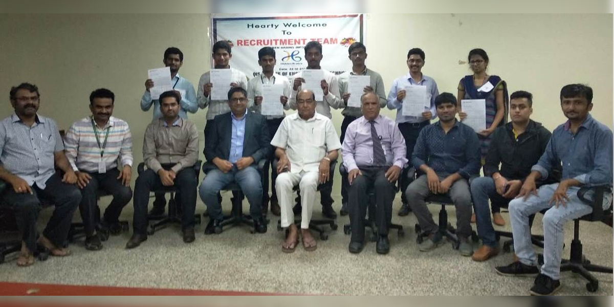 QIS students selected for Hidden Brains Infotech with Rs 2.64 lakh packages