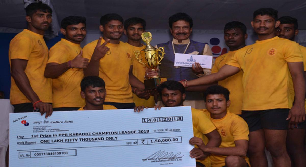 Krishna teams win PPR Kabaddi Championship