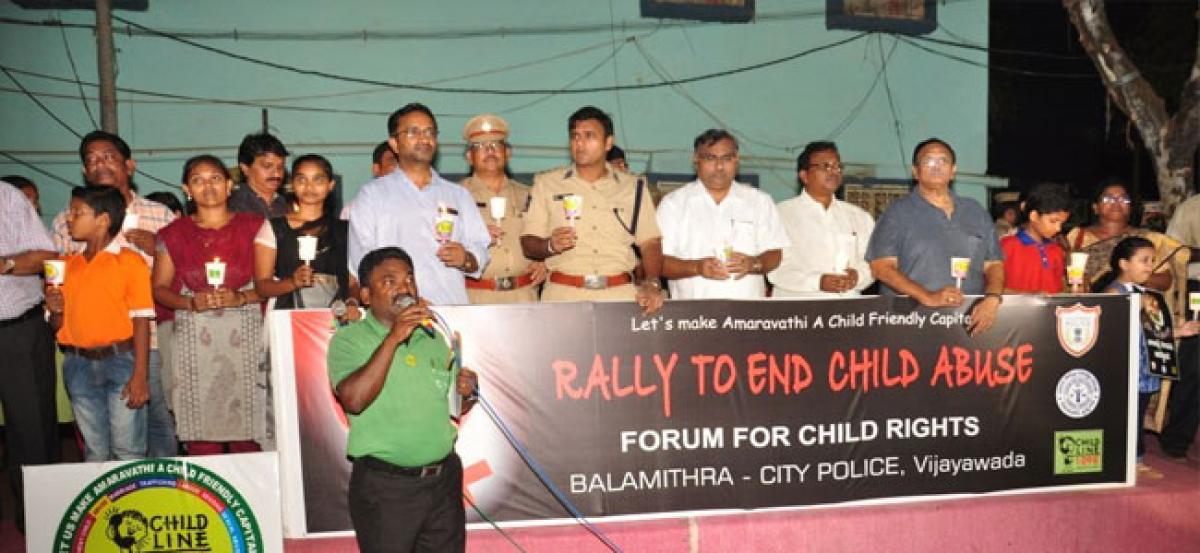 Candlelight rally against child abuse held