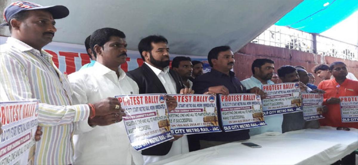Old City Metro Rail JAC to stage protest rally tomorrow