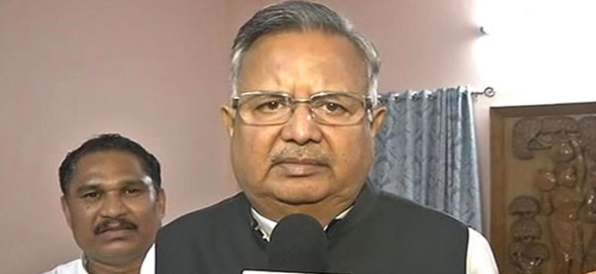 Raman Singh slams Congress during Vikas Yatra