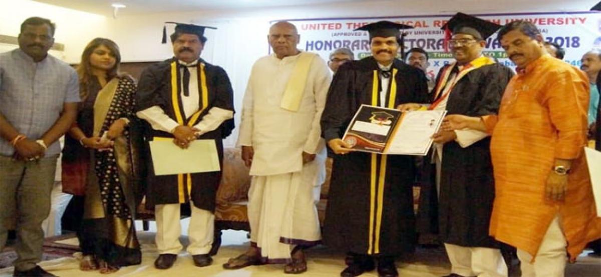 Sridhar gets Honorary Doctorate from California-based University