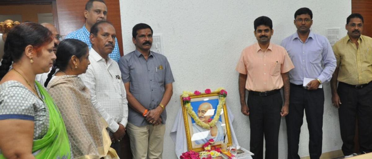 Bapu Jayanthi celebrated at Rangareddy district Collectorate