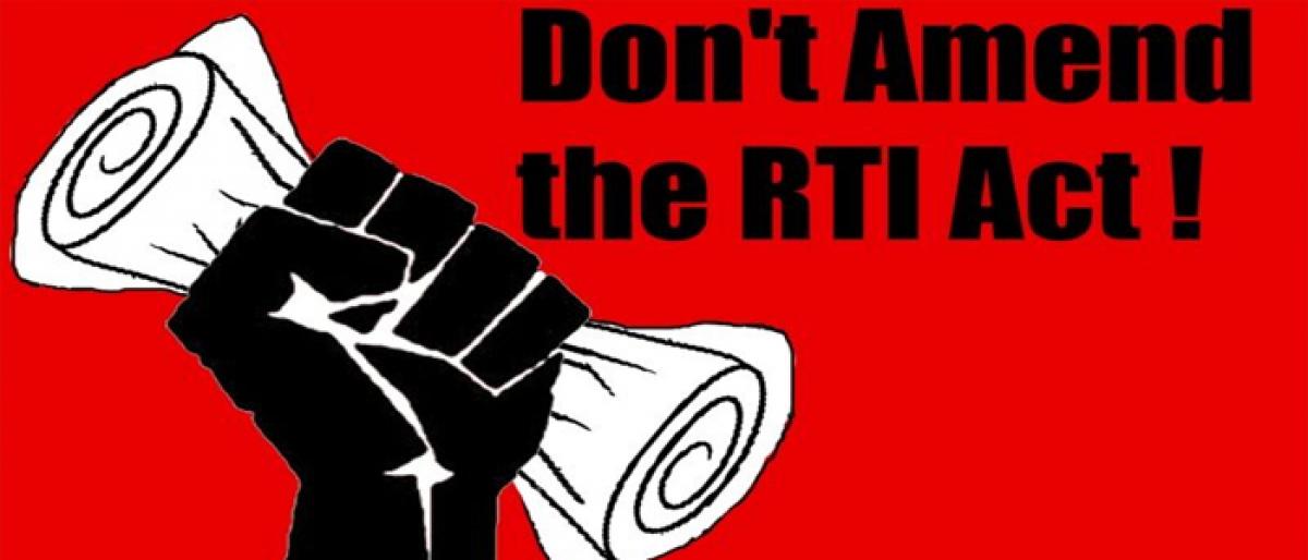 Attempts to dilute RTI Act