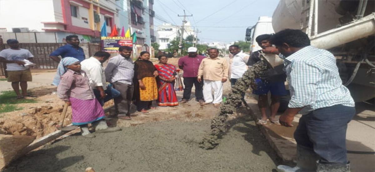 Road widening works inspected