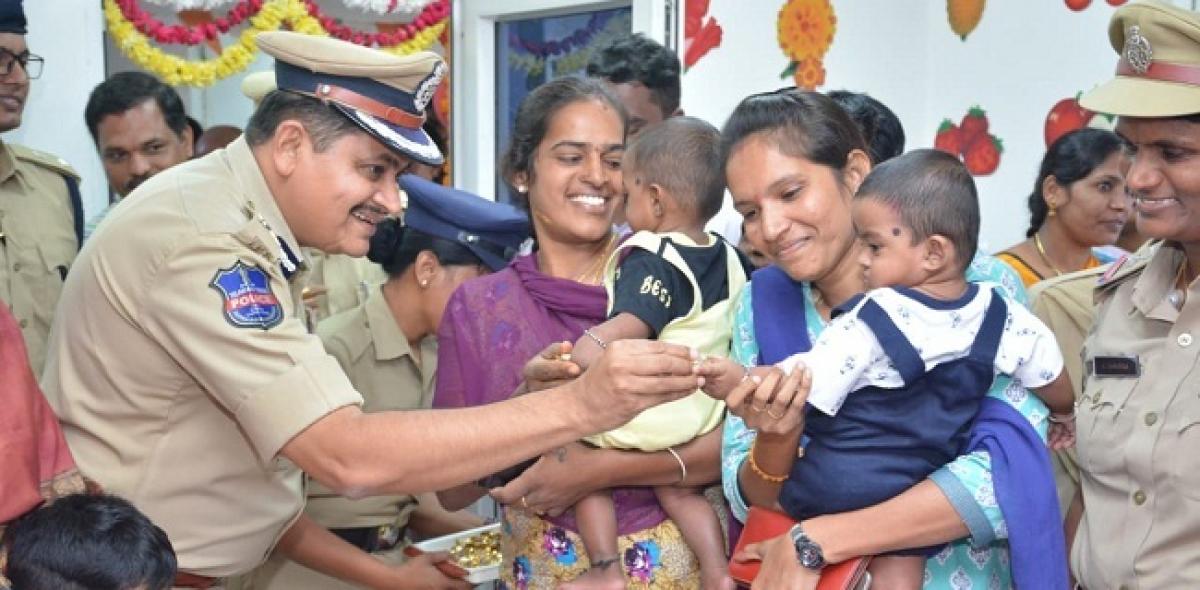 Rachakonda Police started a ‘Creche’ for woman police officers children