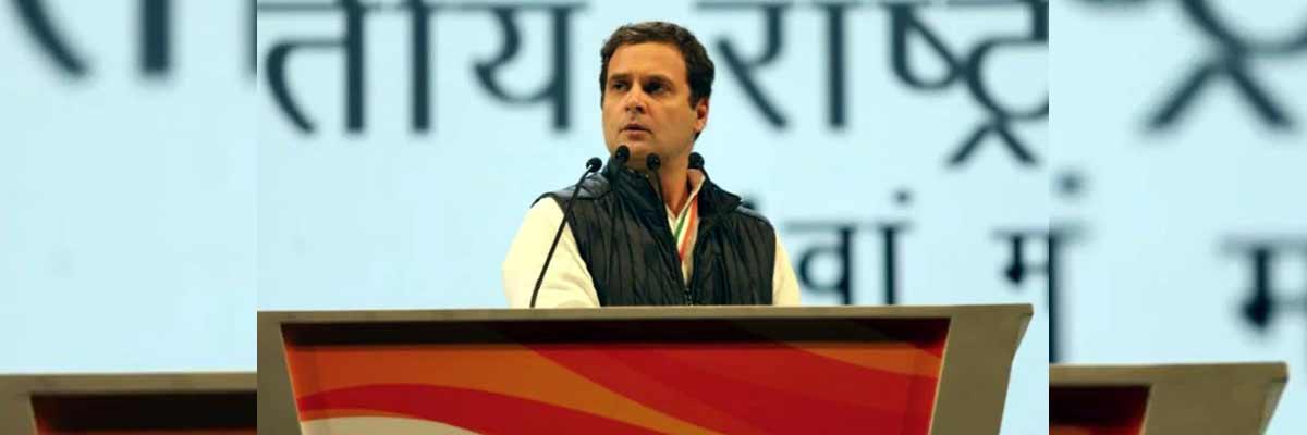 “Media speaks what the powerful people want to hear,” says Rahul Gandhi