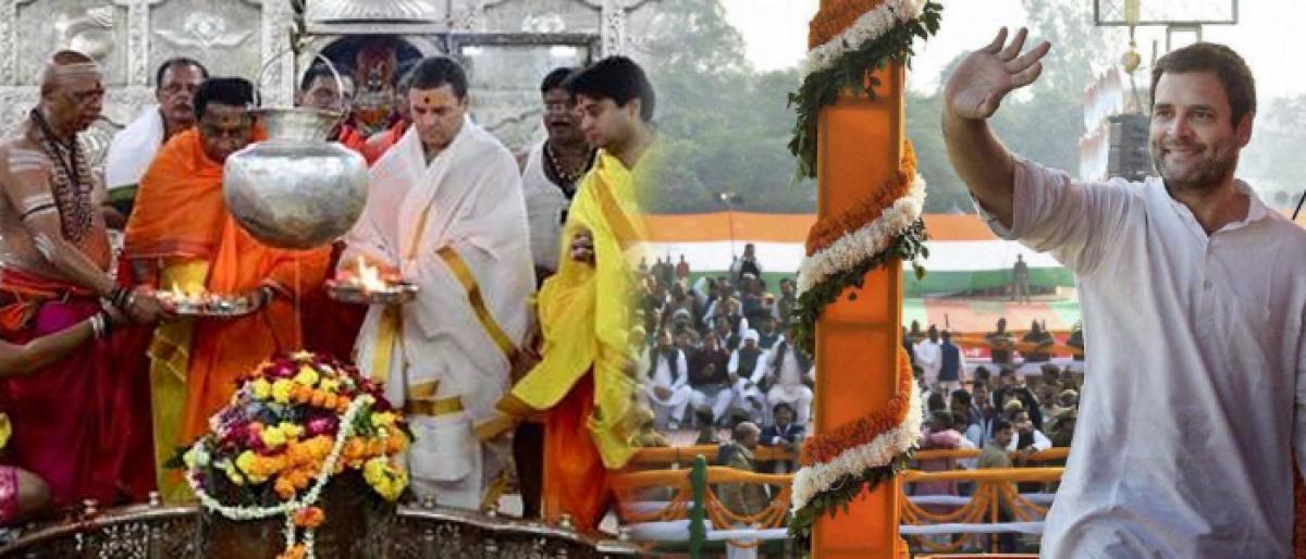 Rahul in Madya Pradesh; temple visit to precede rallies