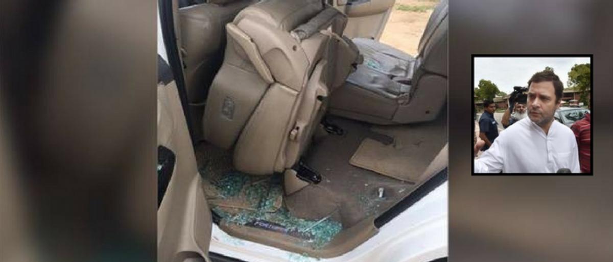 Attack on Rahul’s car in Gujarat