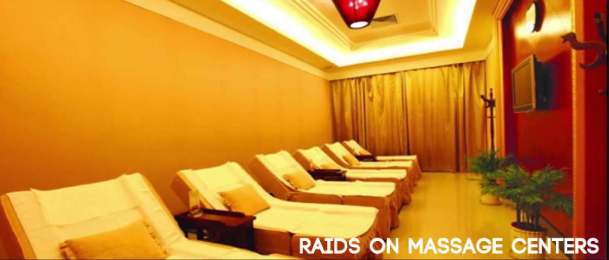 West Zone police raided massage centers, held 20