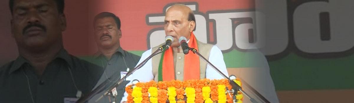 Rajnath Singh criticises Telangana govt over minority quota