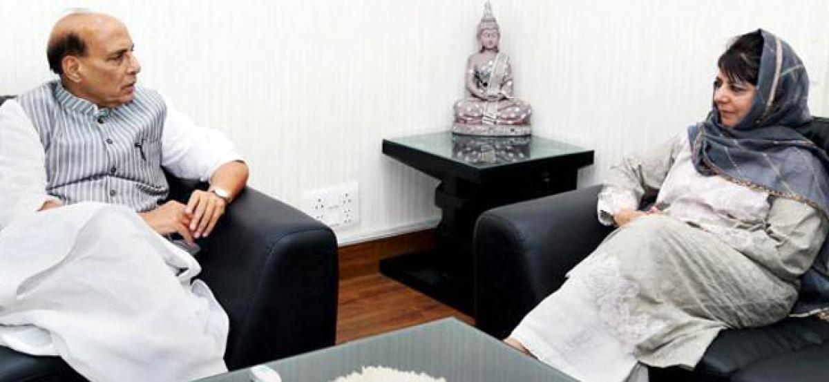 Jammu and Kashmir CM meets Rajnath Singh