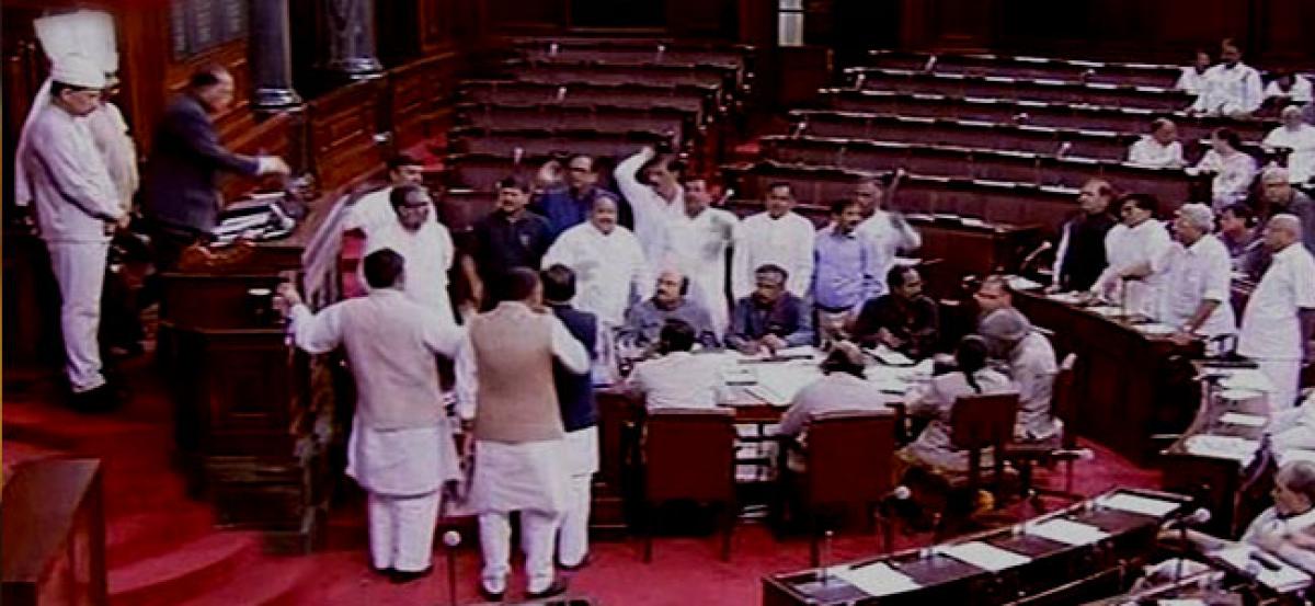 Opposition walks out of Rajya Sabha over farmer suicides