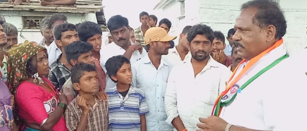 Former MLA T Rammohan Reddy conducts Palle Nidra at Singapur village