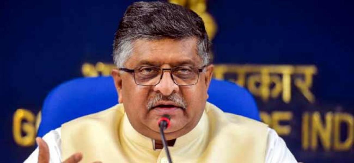 Tech giants should re-invest profits in India to generate jobs says Ravi Shankar Prasad