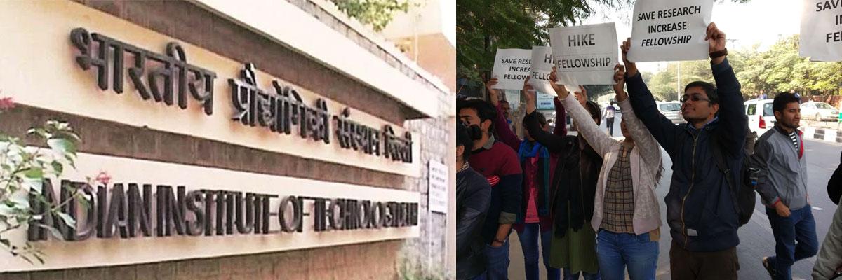 Researchers protest for hike in stipend