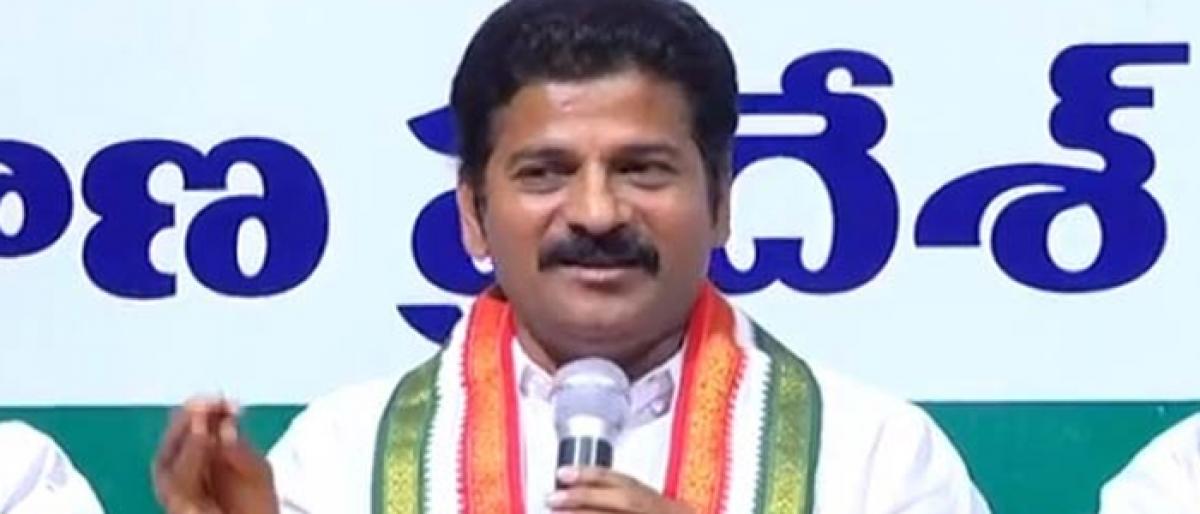 Revanth seeks suo moto case against CM KCR, Tummala